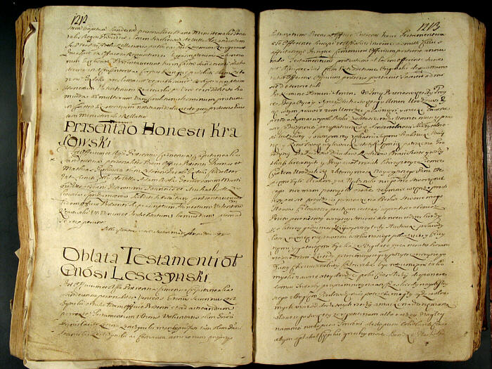 1687 Oblata Testamenti Gnosi Lesczynski