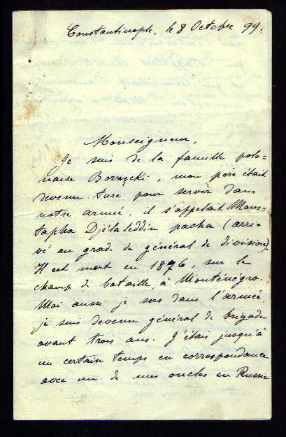 1899 List Envera Paszy