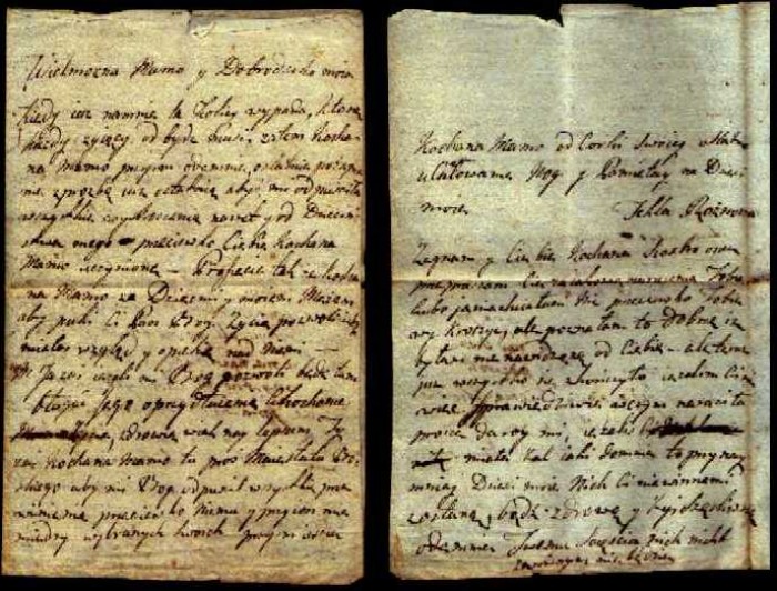 1820 List Tekli Cieńskiej Rożnowej